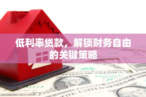 工农低利率贷款，解锁财务自由的关键策略