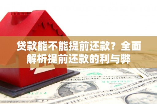 工农贷款能不能提前还款？全面解析提前还款的利与弊