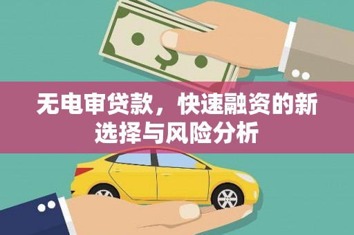 工农无电审贷款，快速融资的新选择与风险分析