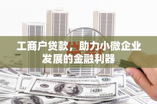 工农工商户贷款，助力小微企业发展的金融利器