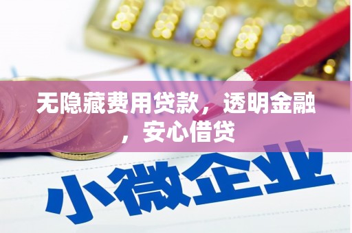 工农无隐藏费用贷款，透明金融，安心借贷