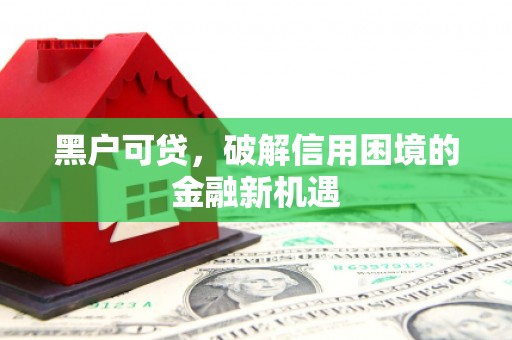工农黑户可贷，破解信用困境的金融新机遇